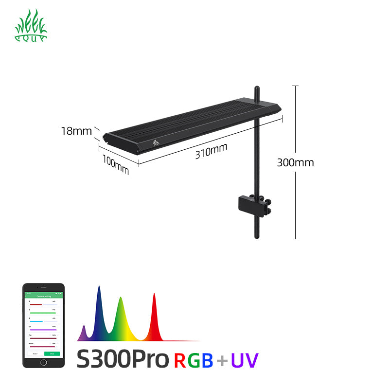 Week Aqua S Series Solo Smart Bluetooth RGB+UV LED Mini Clip Aquarium Light